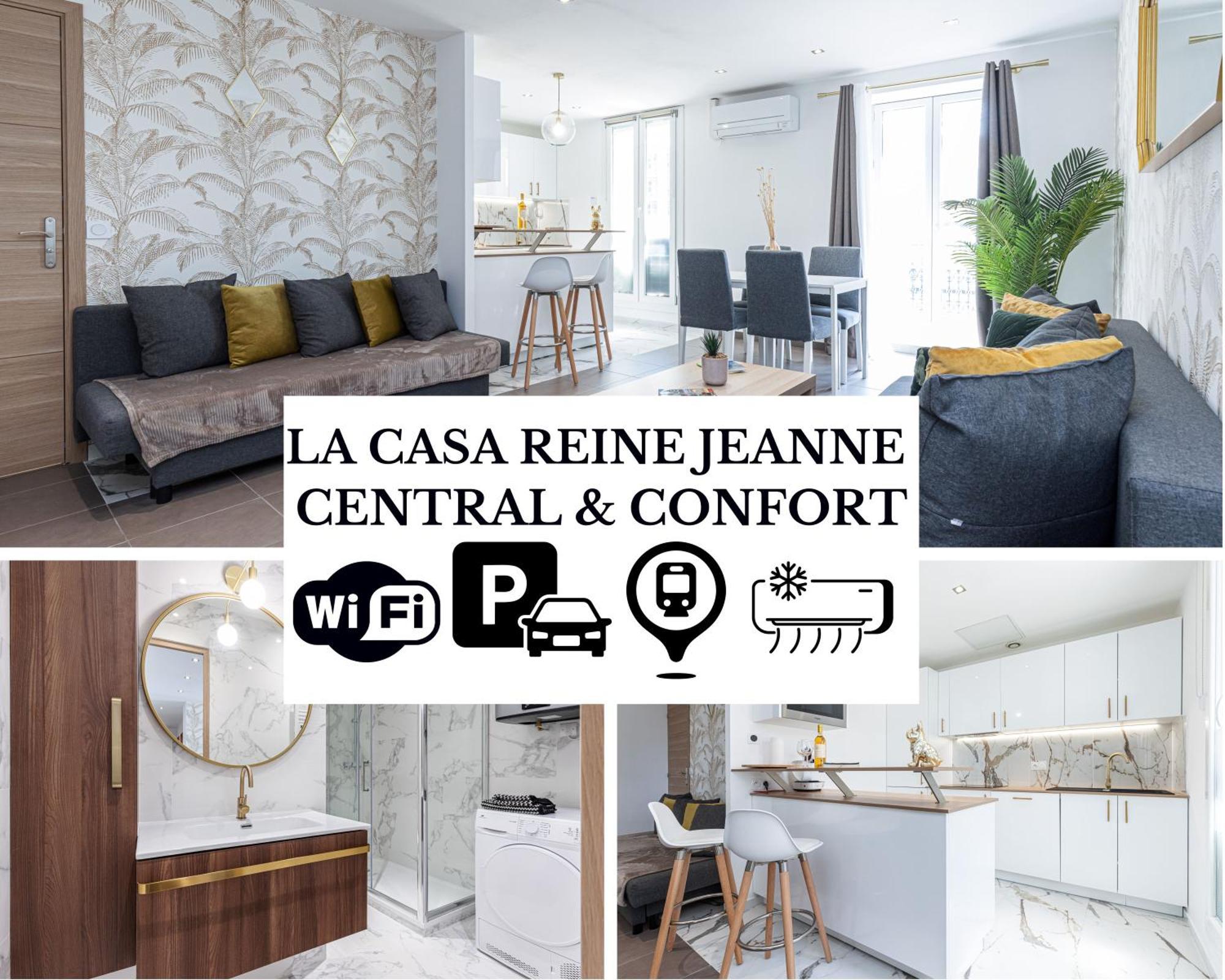 La Casa Reine Jeanne- Central Pres De La Gare - Wifi - Parking - Neuf Et Confort Nice Dış mekan fotoğraf